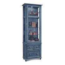 Navy blue deals curio cabinet